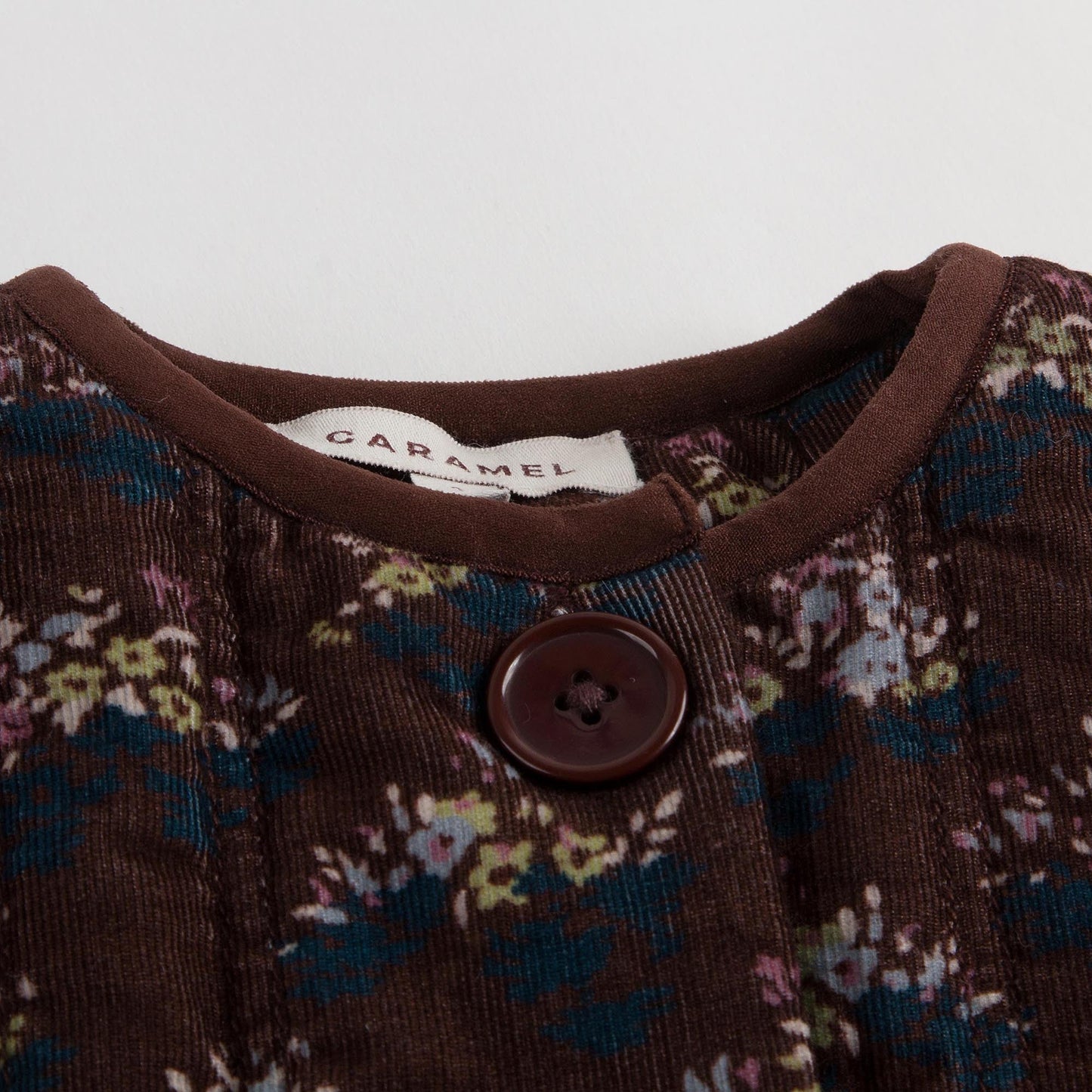 Girls Wine Red Velvet Flower printed Cotton Jacket