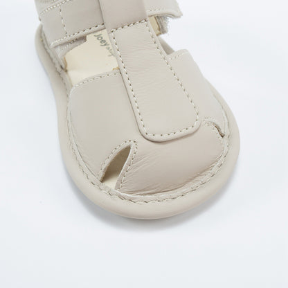 Baby Boys Gray Leather Sandals