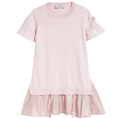 Girls Pale Pink Logo Dress