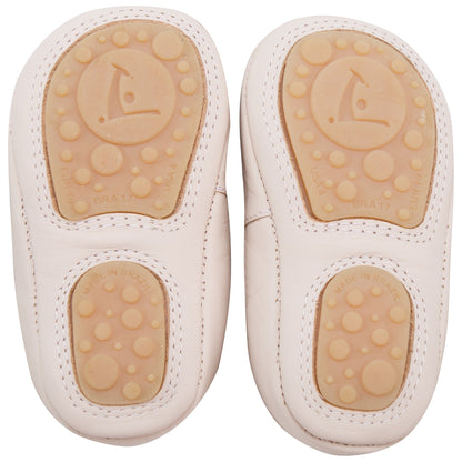 Baby Girls Rose Salmon Shine Leather Shoes