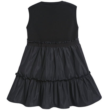 Girls Black Logo Dress