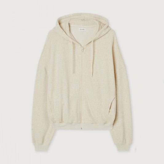 女士米色拉链上衣