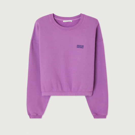 女士紫色棉卫衣