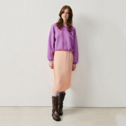 女士紫色棉卫衣