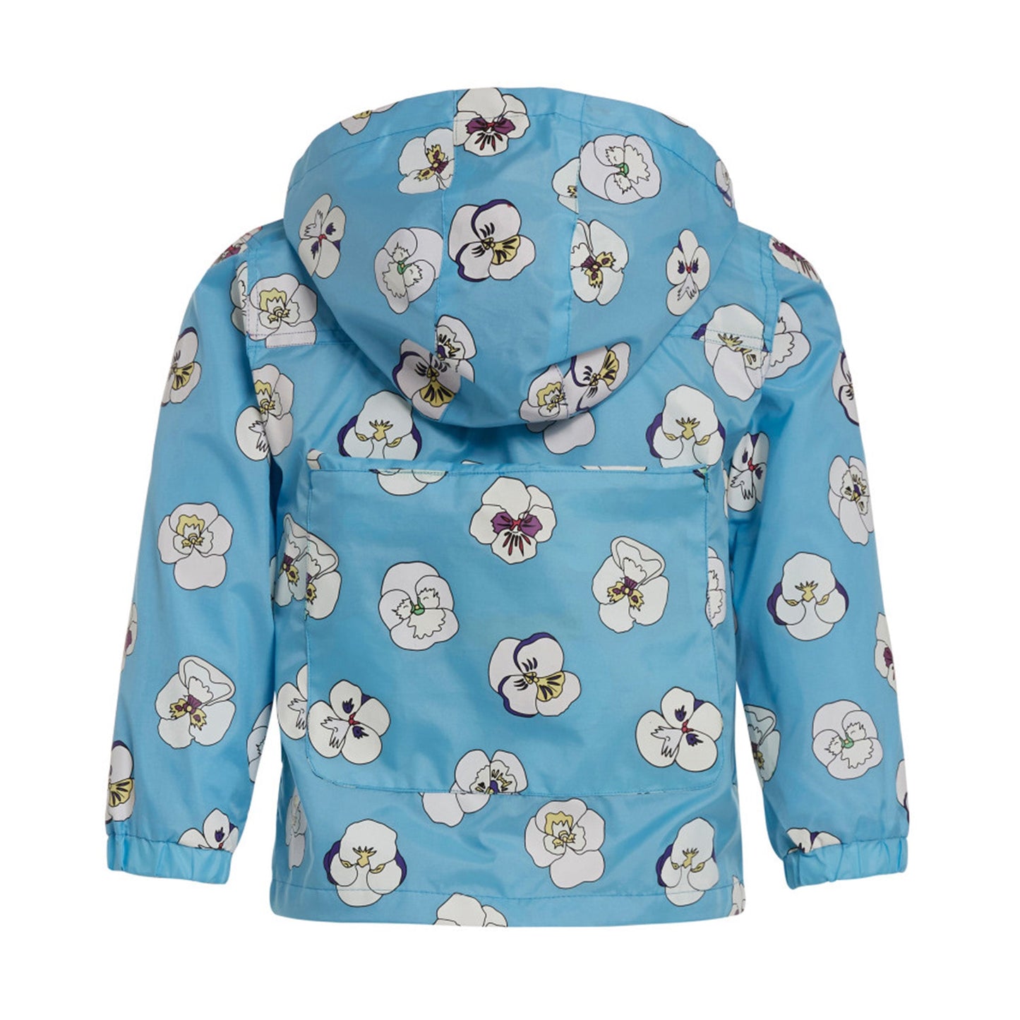 Blue pansy Packaway Raincoat