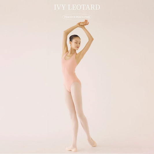 女童桃粉色芭蕾舞连体衣(Ivy Leotard Peacock Peach Pink/Peacock Peach Pink)