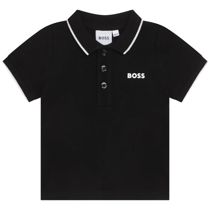 男婴黑色Polo衫