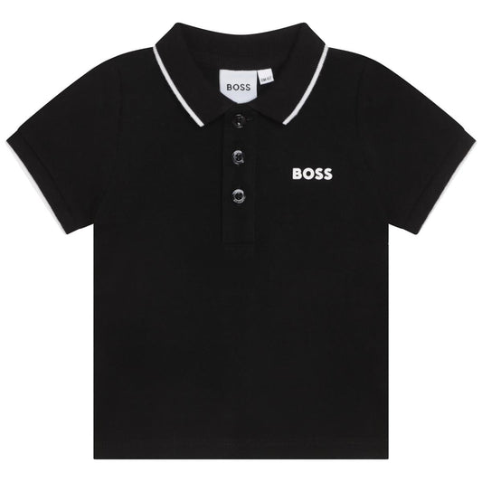 男婴黑色Polo衫