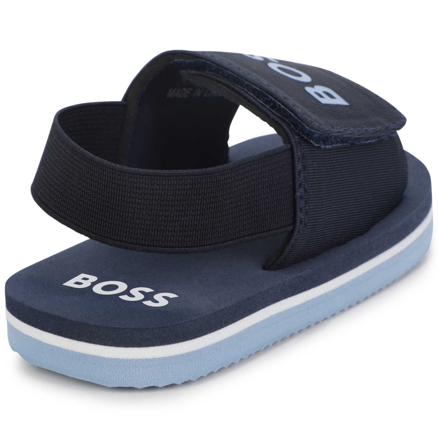 男婴蓝色Logo凉鞋