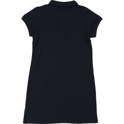 Girls Dark Blue Cotton Dress
