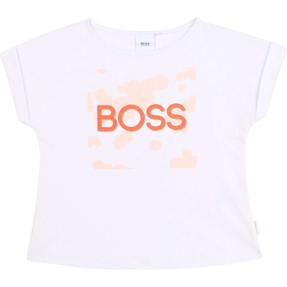 女童白色Logo棉T恤