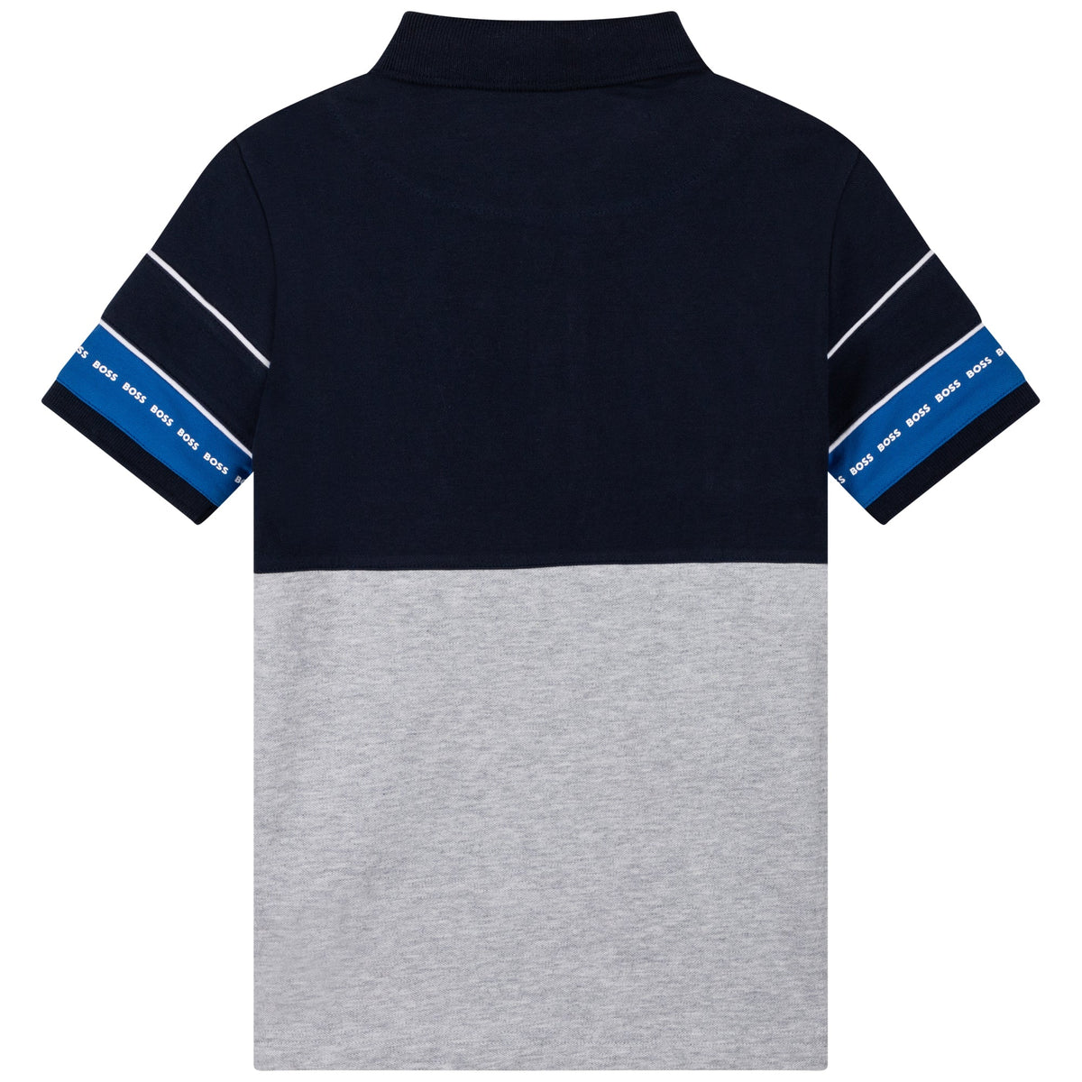 男童蓝色Logo棉Polo衬衫