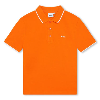 男童橙色Polo衫