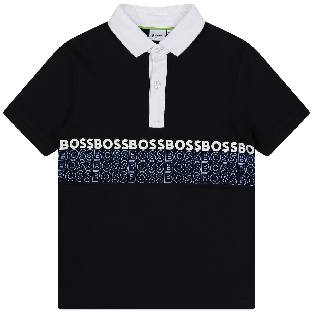 男童藏青色Logo棉Polo衫