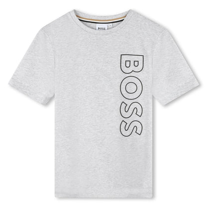男童灰色Logo棉T恤
