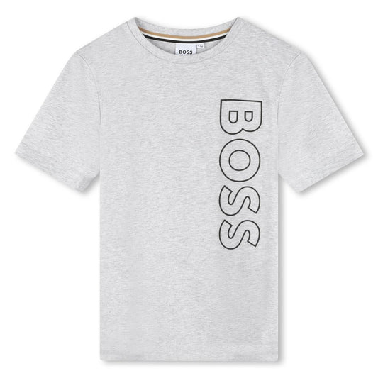 男童灰色Logo棉T恤
