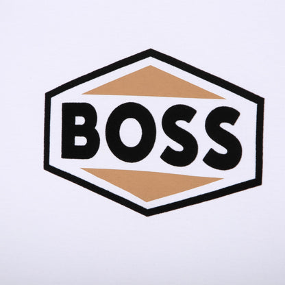 男童白色Logo棉T恤