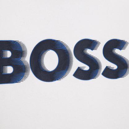 男童白色连帽棉卫衣