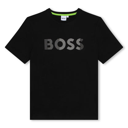 男童黑色Logo棉T恤