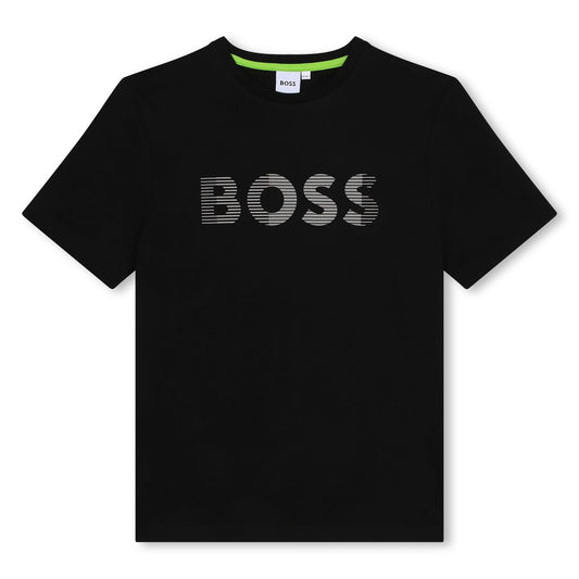 男童黑色Logo棉T恤