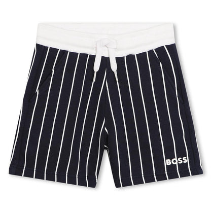 男婴藏青色条纹短裤