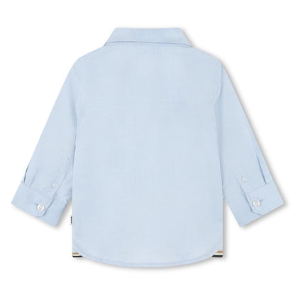 男婴浅蓝色棉衬衫