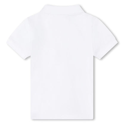 男婴白色棉Polo衫