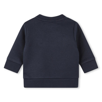 男婴藏青色棉卫衣