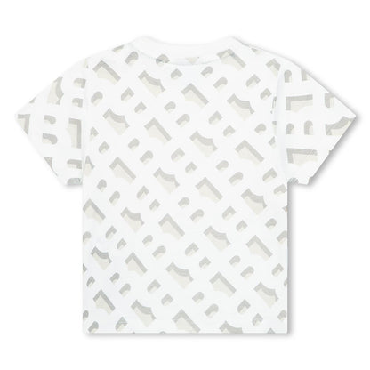 男婴白色Logo棉T恤