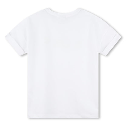 女童白色棉T恤