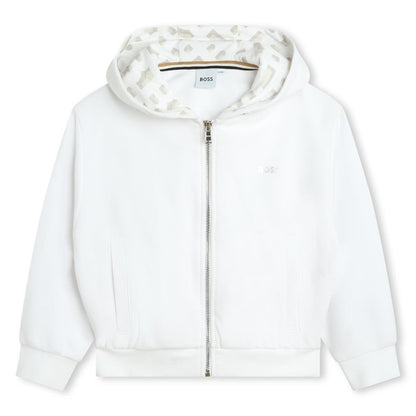 男童白色拉链上衣
