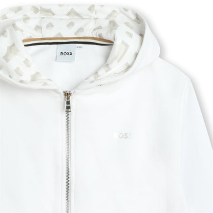 男童白色拉链上衣