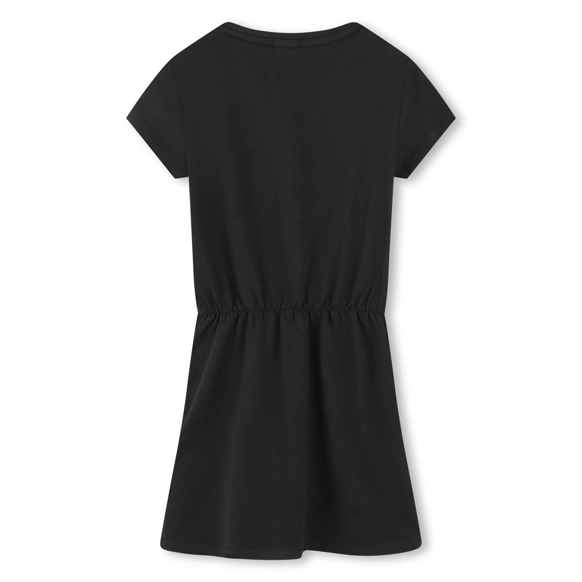 女童黑色棉连衣裙