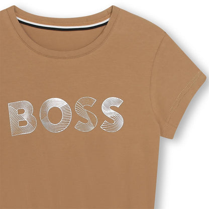 女童米色棉连衣裙