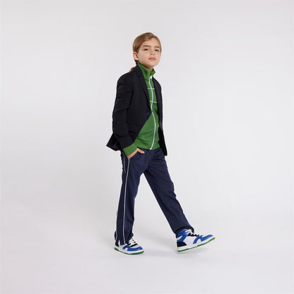 男童绿色拉链上衣