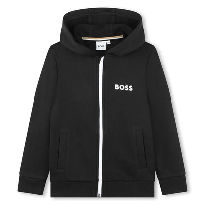 男童黑色拉链上衣