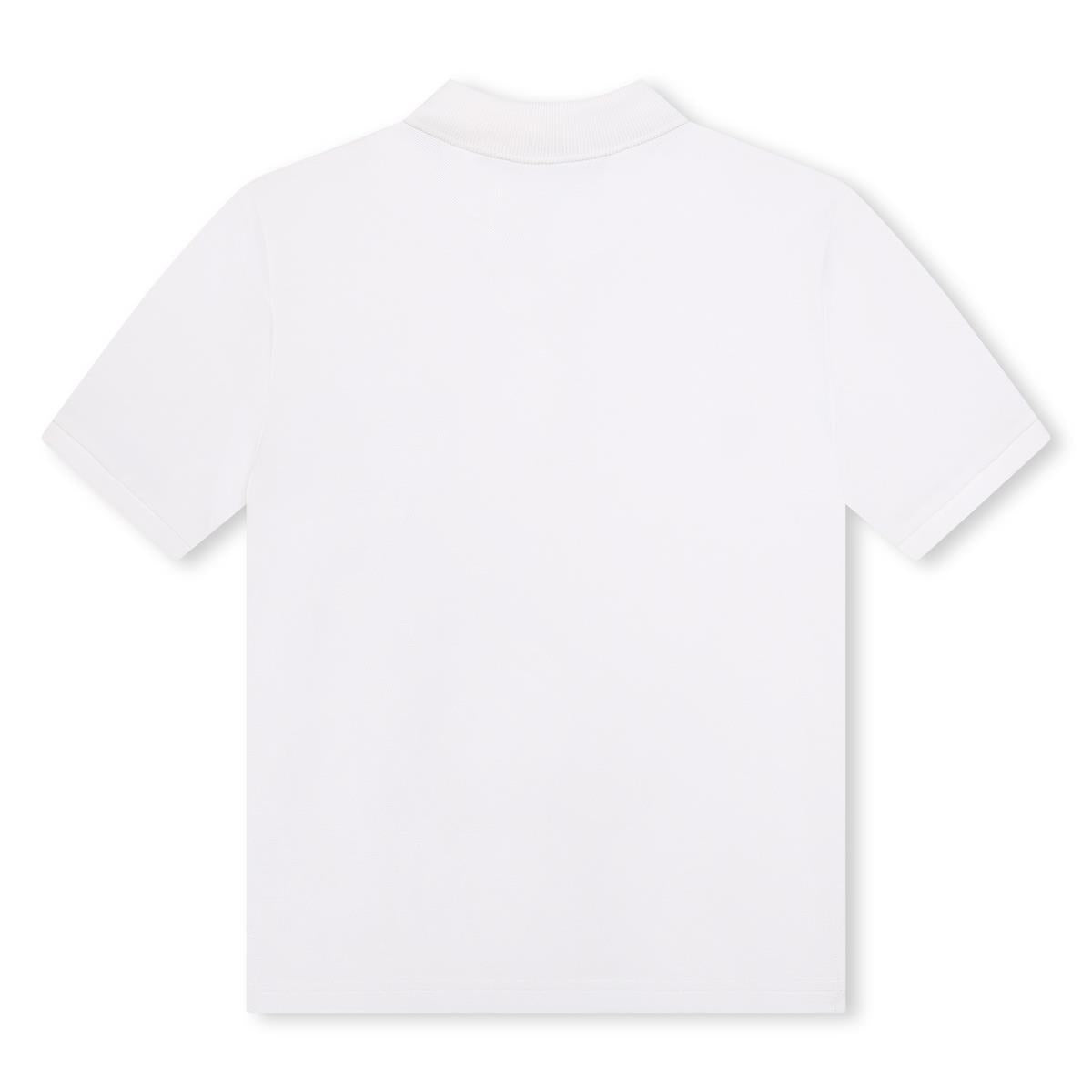 男童白色棉Polo衫