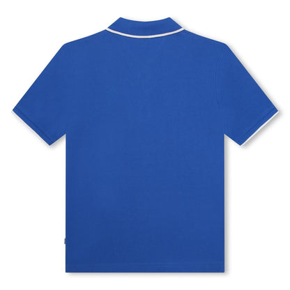 男童蓝色棉Polo衫