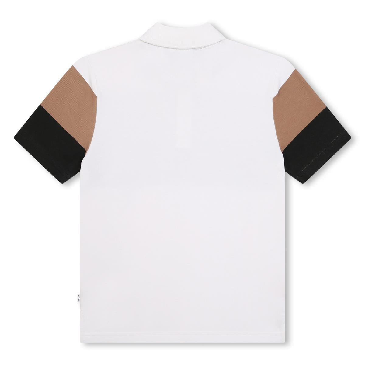 男童白色棉Polo衫