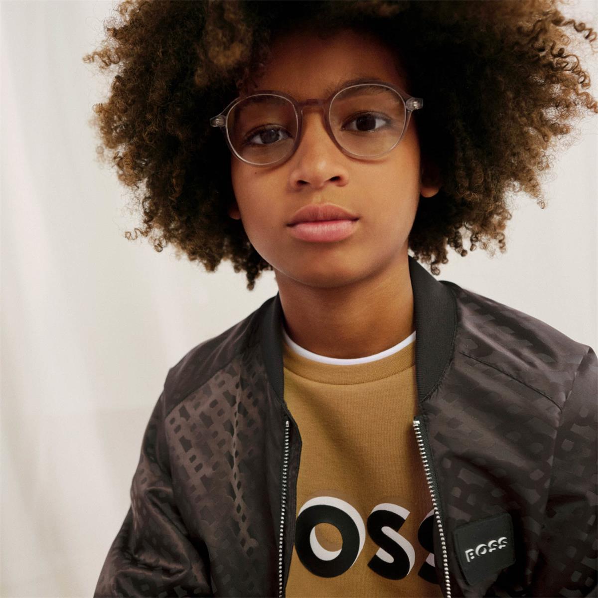 男童驼色棉卫衣