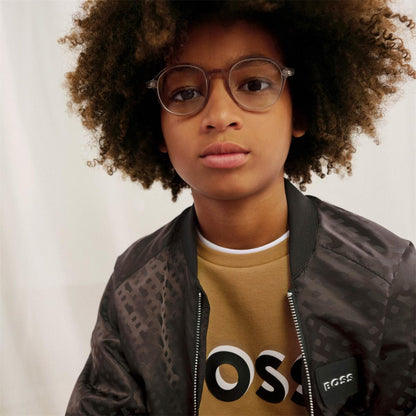 男童黑色拉链夹克