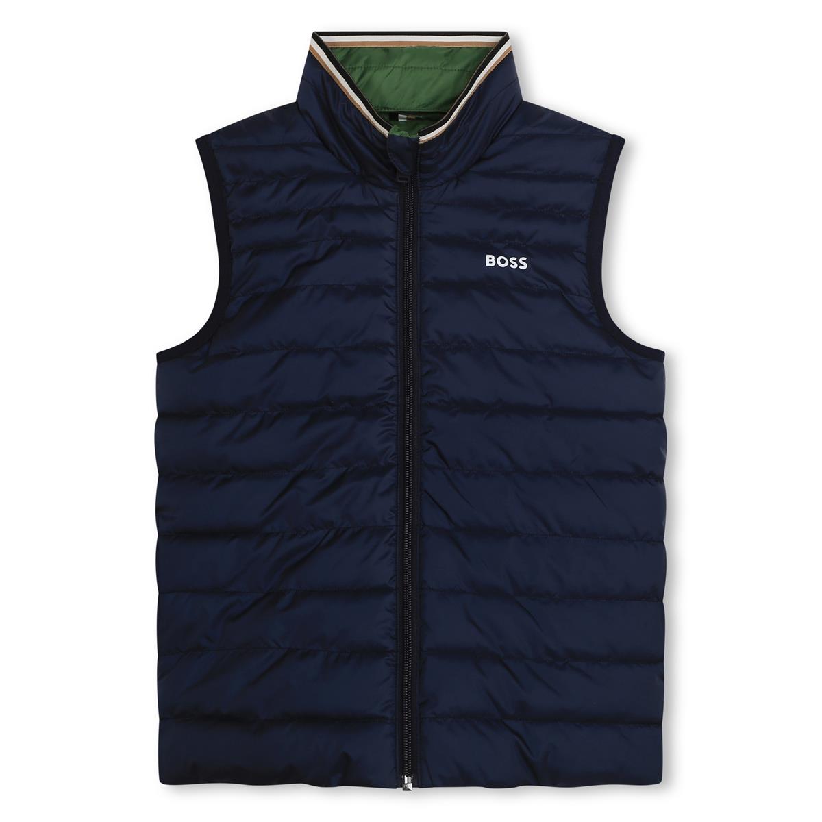 男童绿色双面棉马甲