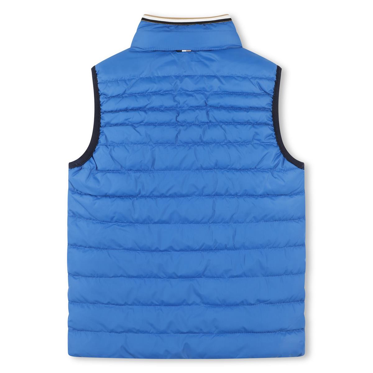 男童蓝色双面棉马甲