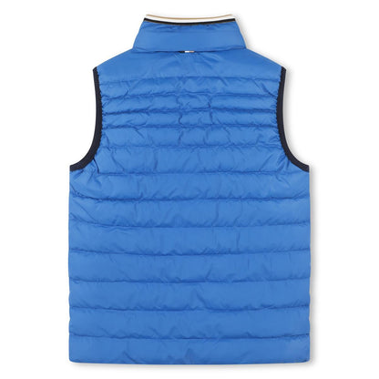 男童蓝色双面棉马甲