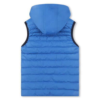 男童蓝色双面棉马甲