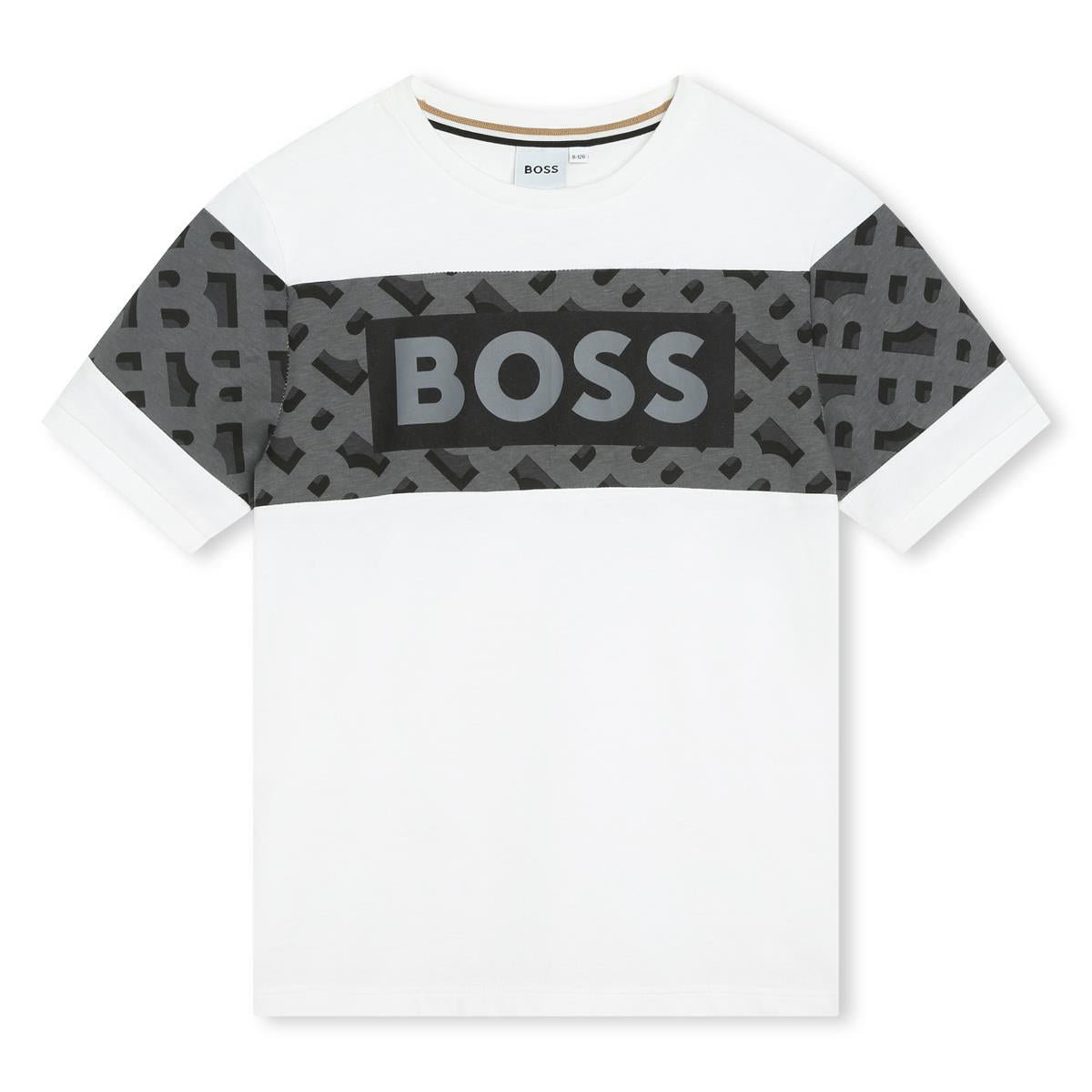 男童白色棉套装