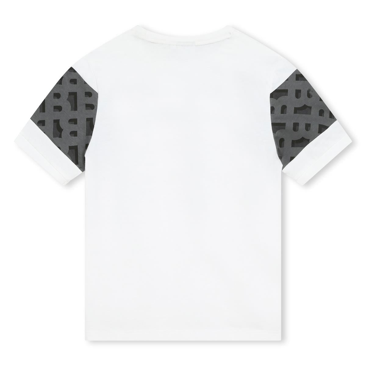 男童白色棉套装