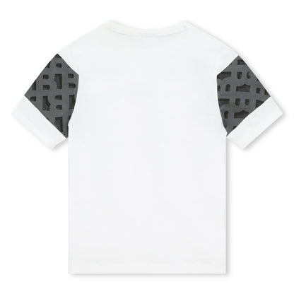 男童白色棉套装