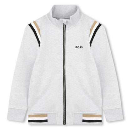 男童浅灰色棉套装