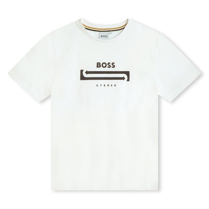 男童白色棉套装